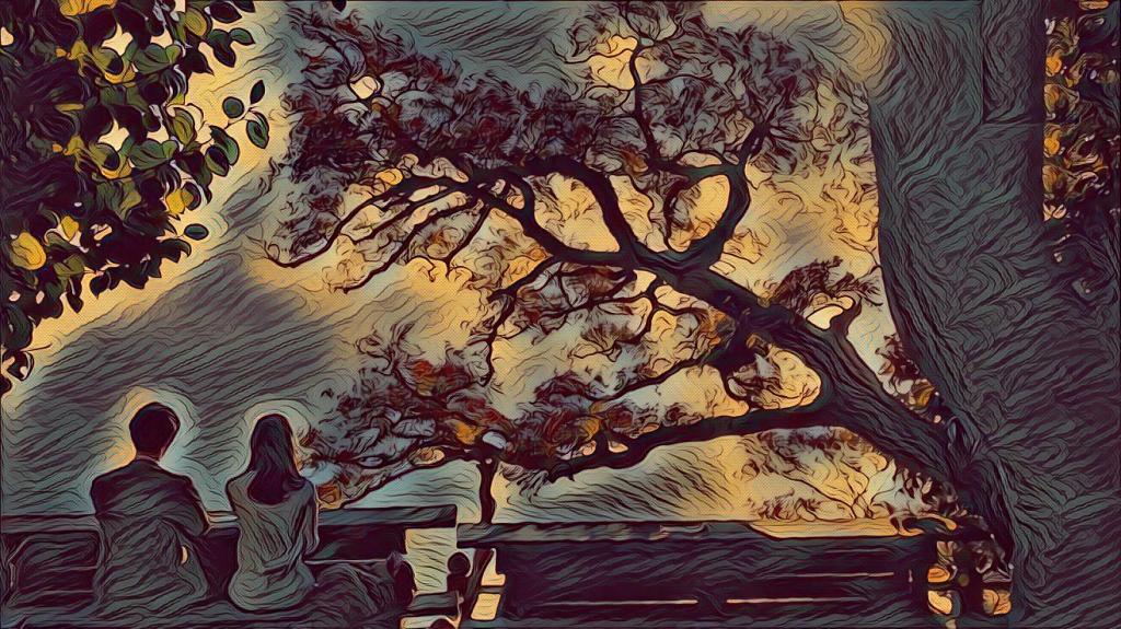 A still from K-Drama Temperature of Love Episode 16, timestamp 16:30. 'Dark' art-filter applied from LunaPic.com