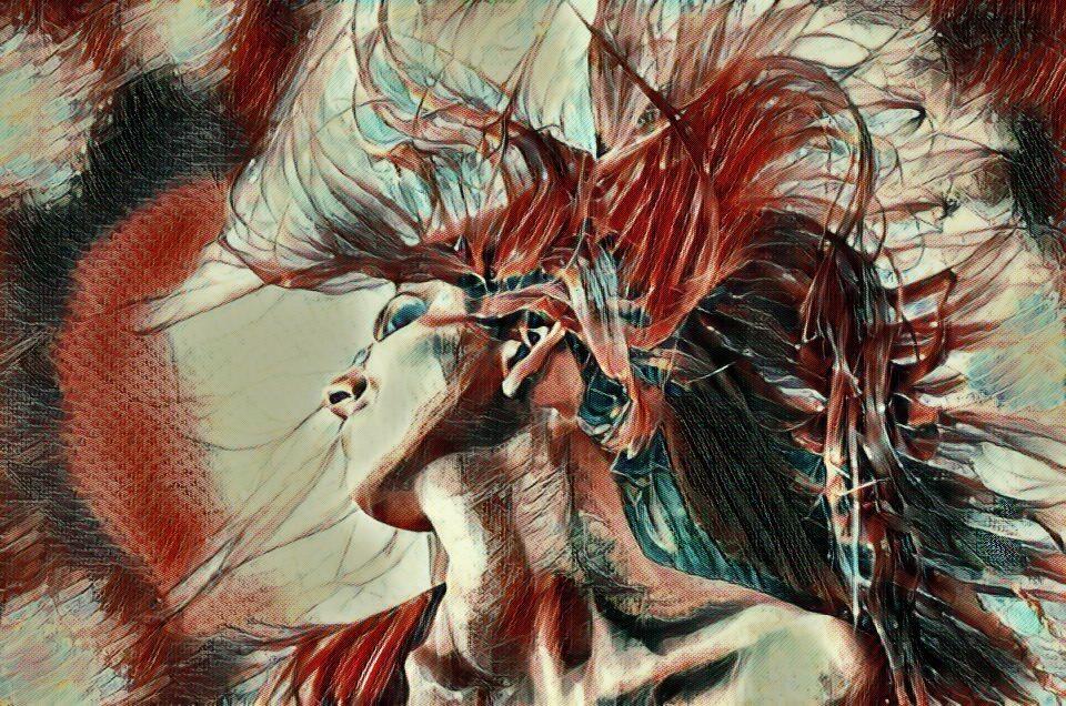 Techno Loving

plop, plop, plop

I rip cell by cell
from the inside, I spill
into my outer layer

and just before I touch the ground,
I start floating again and merge with smoke
from a senses-obscuring machine

up, up, up

my soul drenched in vertigo
I descent back into my body

where the first thing I see
are your blood-dark lips

smiling, vampirishly contrasting
your pale and translucent skin

with your mahogany red-hued hair
swirling and sweeping
across your estrogen-overflowing face

beckoning, beckoning, beckoning
a sirene for heavenly destruction
